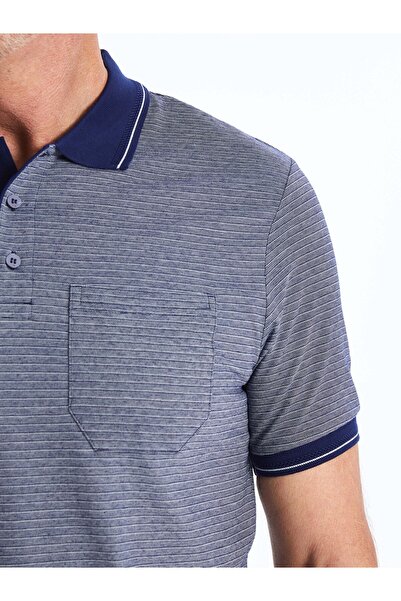 LC Waikiki Csíkos póló nyakú férfi póló - rövid ujjú