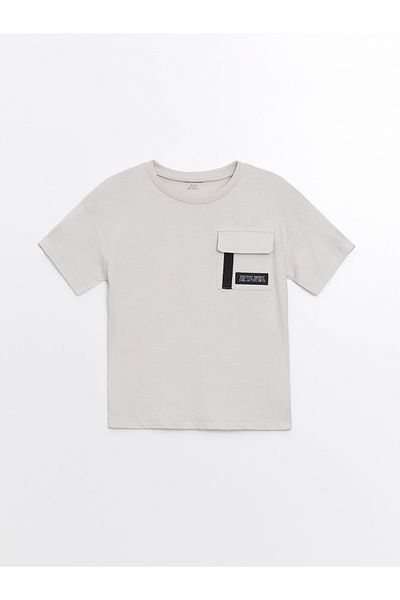 LC Waikiki Printed Short Sleeve Crew Neck T-Shirt for Baby Boy