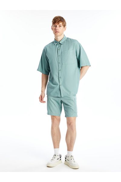 LC Waikiki Męska koszula jeansowa – wygodny krój, z krótkim rękawem