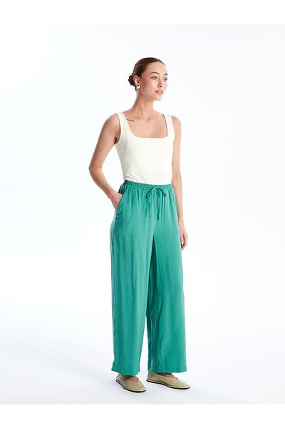 LC Waikiki Wide Leg and Elastic Waist Women's Trousers