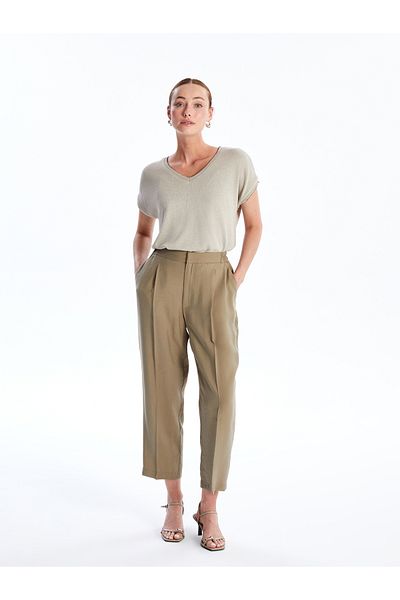 LC Waikiki Standard Fit Women's Trousers - Elastic Waist