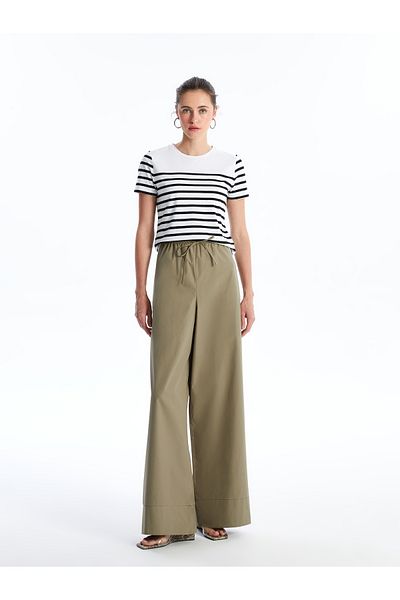 LC Waikiki Damenhose mit weitem Bein und elastischem Bund