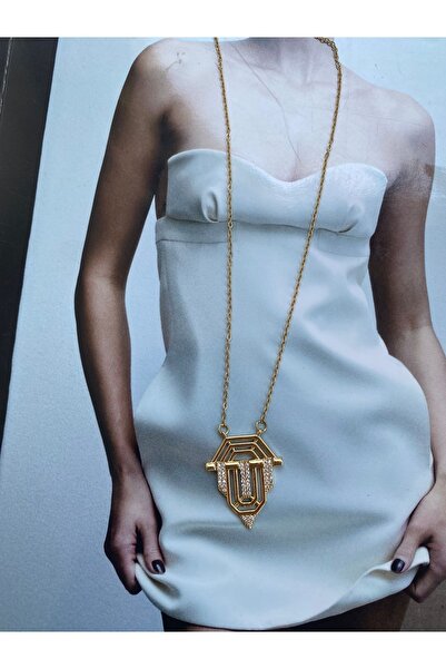 BORENO Paslanmaz Çelik Üzeri Altın Kaplama Serenay Kolye