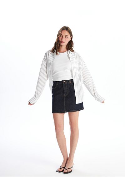 LC Waikiki Women's Jean Skirt - Standard Fit