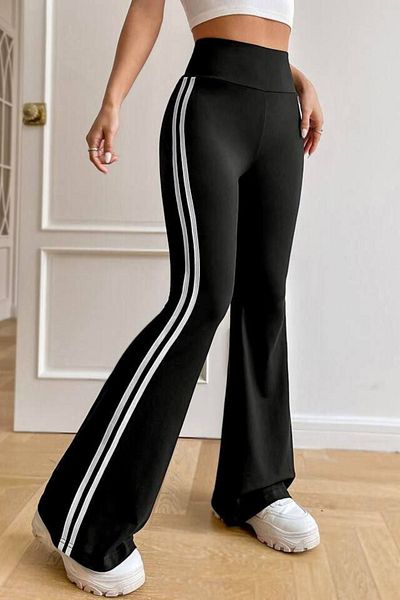 Amorti Black and White Striped Women's SPanish Leg Tights
