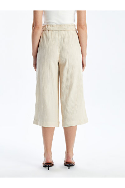 LC Waikiki Mušelínové dámské Capri - plochý střih s elastickým pasem