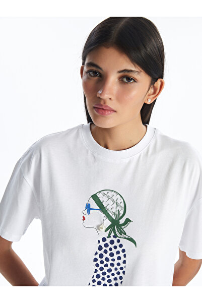 LC Waikiki Női tunika - Crew nyak és nyomtatott kivitel