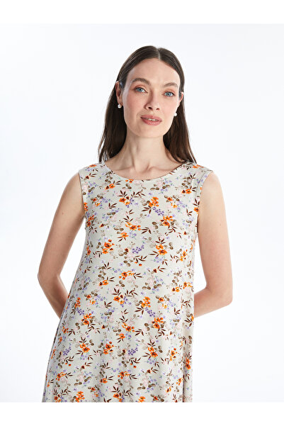 LC Waikiki Γυναικείο φόρεμα σε γραμμή Α Floral Crew Neck