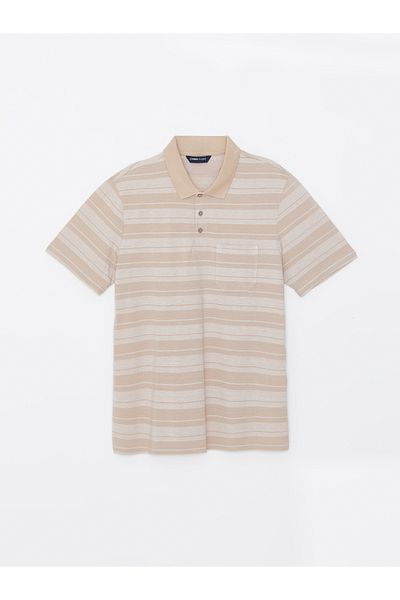 LC Waikiki Striped Pique Polo Collar Men's T-Shirt - Short Sleeve