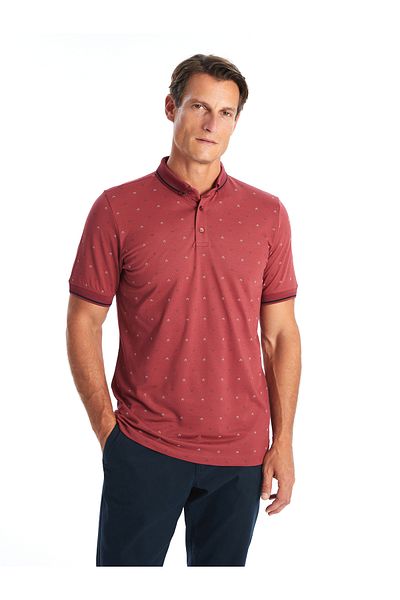 LC Waikiki Pique Patterned Polo Collar Men's T-Shirt - Short Sleeve