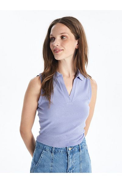 LC Waikiki Crop-Top mit Polokragen für Damen