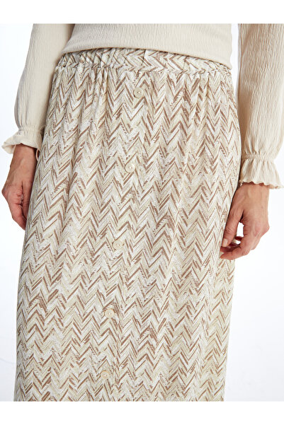 LC Waikiki Mintás női szoknya elasztikus derékkal