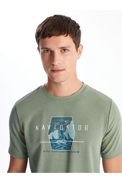 LC Waikiki Tricou cu imprimeu pentru bărbați - decolteu, mânecă scurtă