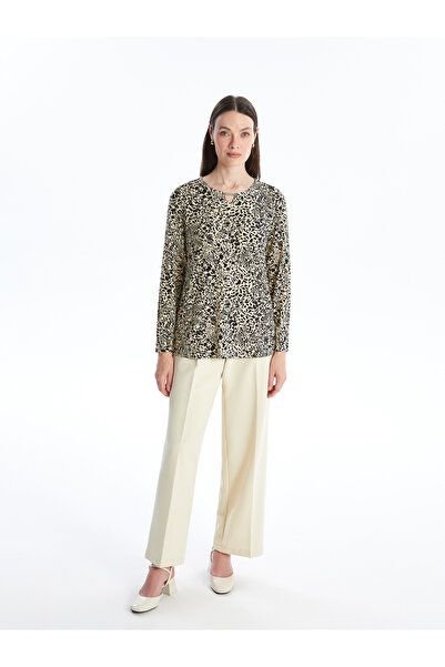 LC Waikiki Γυναικεία μπλούζα με μακρυμάνικη λαιμόκοψη