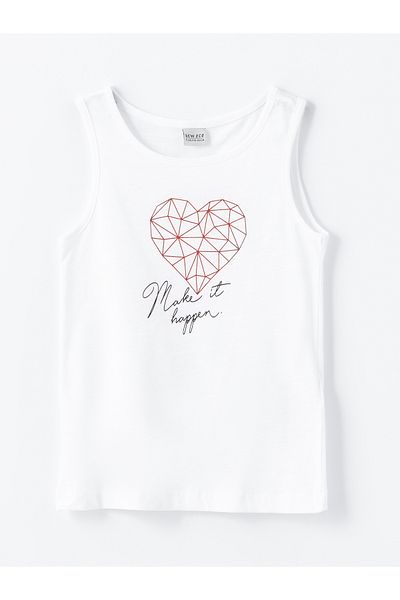 LC Waikiki Girl's Crew Neck Printed Athlete
