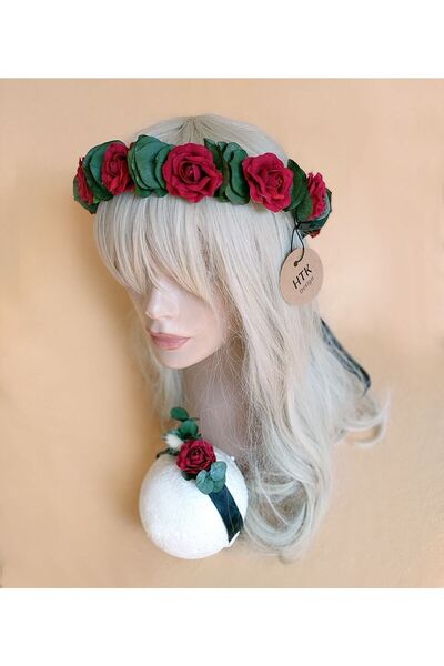 htk butik Floral Crown, Mother Baby Maternity Crown, Baby Crown, Baby Hair Ba...