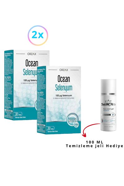 Ocean Selenium 100 mcg - 30 Tablets (X2) & Facial Cleansing Gel 100 ml (X1)