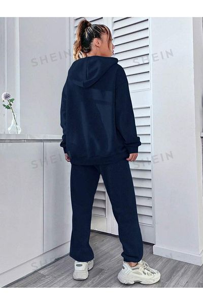 MELADYAN Σετ χειμερινής φόρμας Navy Blue Happiness - Φούτερ και παντελόνι