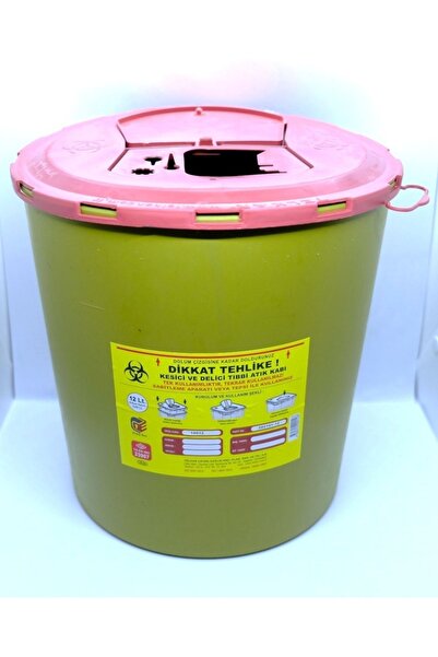 Genel Markalar 5 Adet 12 lt  Büyük Kesici Ve Delici Tıbbi Enfekte Atık Kutusu