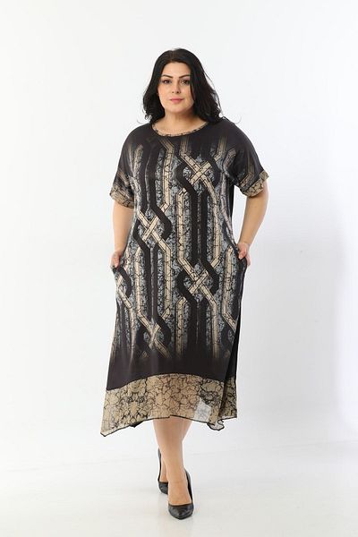 Yasem XXL Women's Black Plus Size Tunnel Dress