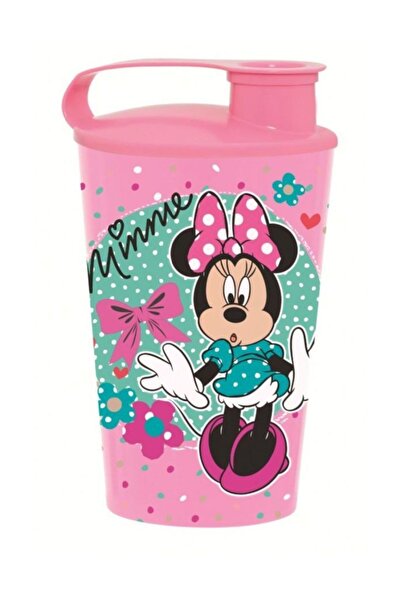 Herevin Minnie Mouse Lisanslı 340 Ml Kapaklı Pembe Bardak - Kız Çocuk