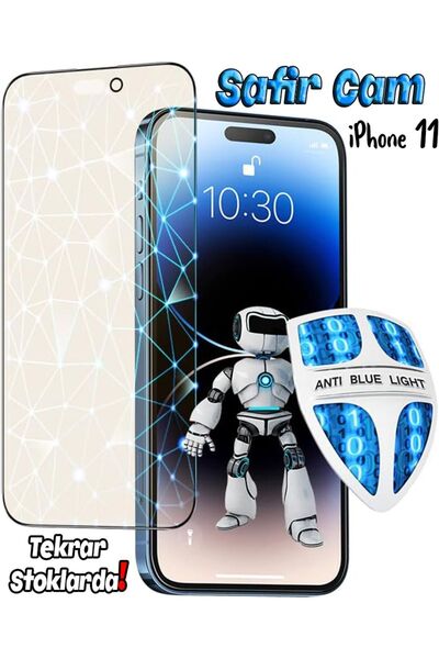 EDELFU متوافق مع iPhone 11 وXr - واقي شاشة كامل من الزجاج السميك الحقيقي