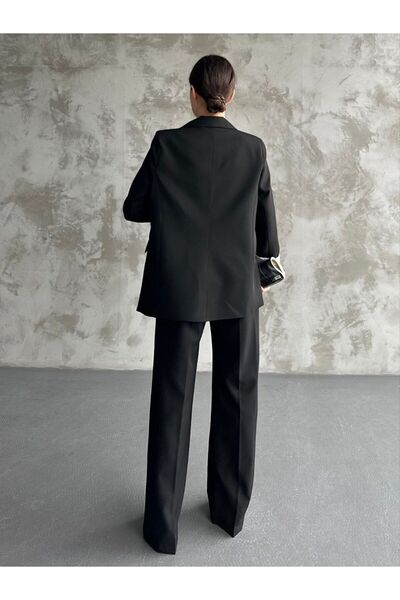 MYGİYİMİSTANBUL Blazer Jacket wide leg Pants Set