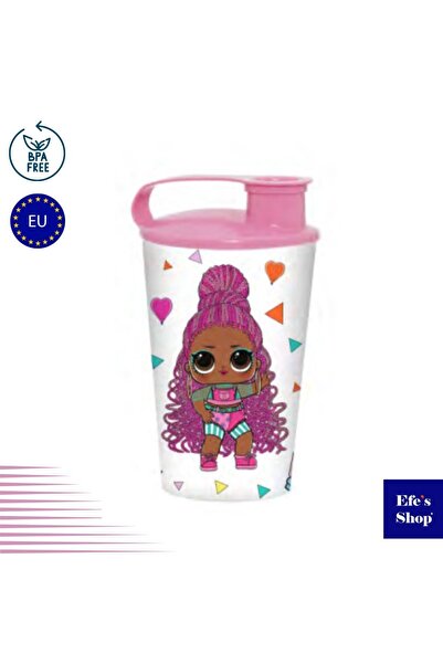 Peaceful 340 cc Lisanslı LOL Splatters Desenli Kapaklı Bardak