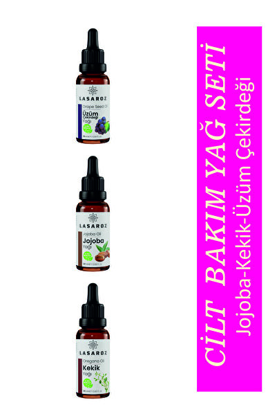 lasaroz Cilt Bakım Yağı Jojoba Yağı Kekik Yağı Üzüm Çekirdeği Yağı Sivilceli ...