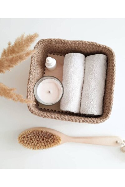 TUES TİCARET05 سلة منظم صناعة يدوية 20x20x10 سم