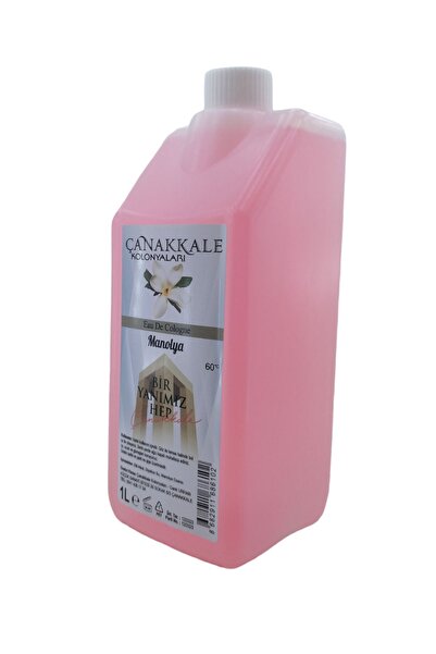 ÇANAKKALE kolonyaları Manolya Çiçeği Kolonyası -1 Litre -(BİDON) Korumalı Kap...