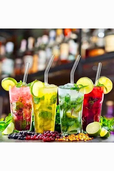 HACIOGLU STORE 1. مجموعة شفاطات زجاجية عالية الجودة 9 مم وفرشاة تنظيف - 5 قطع و2 قطعة