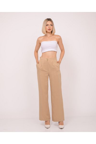 Volanlı Linen Pants
