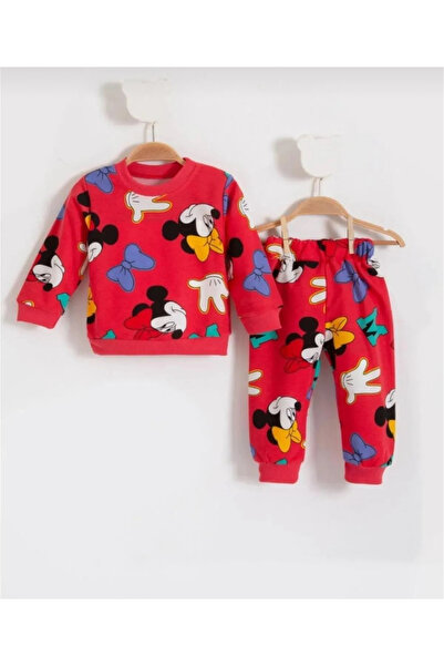 MİLANO KİDS طقم بدلة رياضية للفتيات من MINNIE - طقم سفلي وعلوي، 100% قطن