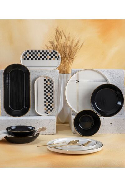 ACAR Lüks Porselen Luca 27 Parça Yemek Takımı