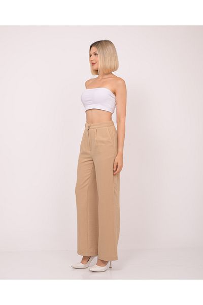 Volanlı Linen Pants