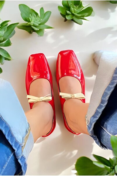 yabisago Rugan Kadın Babet Kırmızı