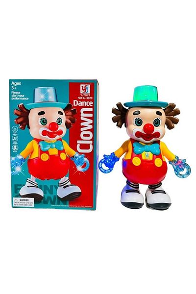 Ailenizin Oyuncakçısı 25 cm Cute Clown 5D Lighted Dancing Musical Toy