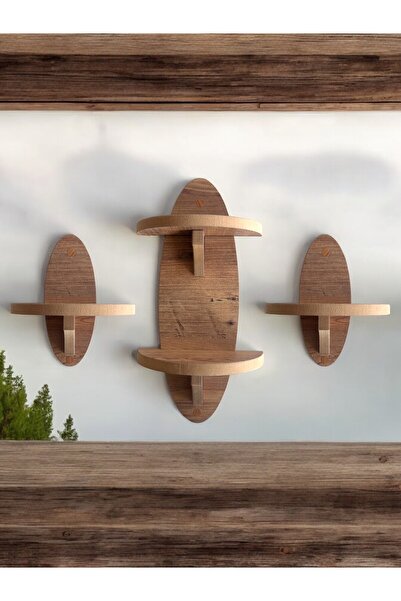 varje Dekoratif Duvar Rafı 3lü Set