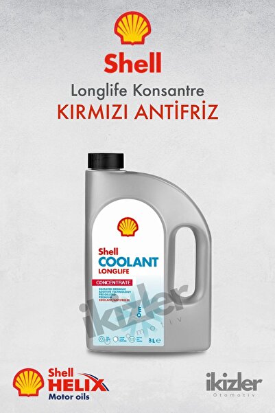 SHELL Coolant Longlife Kırmızı Konsantre 3 Lt Antifriz. - 2023 Üretim