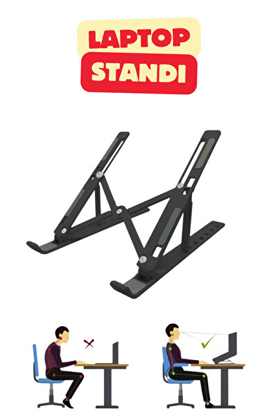 Vekorr 7 Kademeli Laptop Standı Katlanabilir Ayarlı Dizüstü Yükseltici Tutucu...