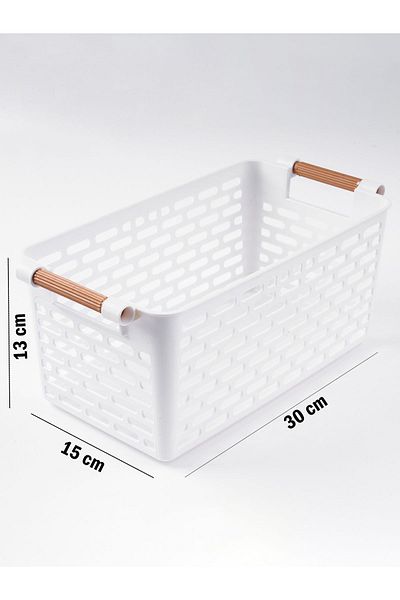 KRM HOME 10 τμχ Λευκό Πλαστικό Καλάθι Organizer - Εσωτερικό ντουλάπι & Organizer συρταριών