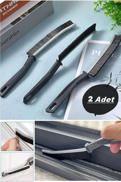 İLİVA 2 Fine Cleaning Brushes - Bathroom and Kitchen Sink Detail