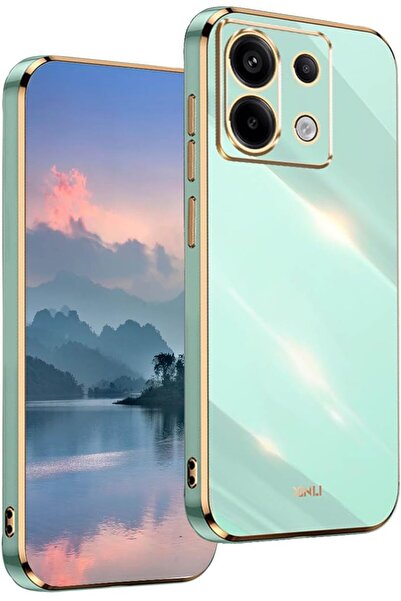 Rivor Xiaomi Redmi Note 13 4G Uyumlu Kılıf Parlak Kenarı Altın İşleme Renkli ...