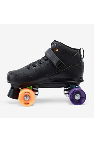 DOGASTR Oxelo Adult Quadricycle Roller Skates - Black