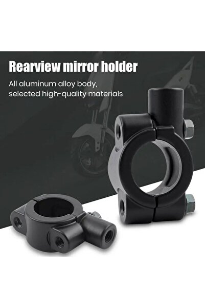 merpa Motosiklet Bisiklet Üniversal Gidon Ayna Kelepçesi 8mm Siyah