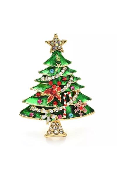 Purple Adv Wuli Yeni Yıl Çam Ağacı Broş