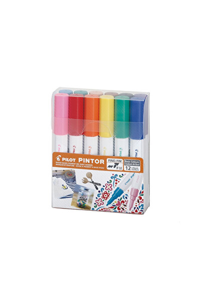 Pilot 12 Pieces Primary Colors 1mm Painting Markers Set - Water Based Pintor
