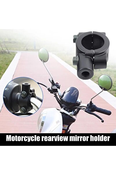 merpa Motosiklet Bisiklet Üniversal Gidon Ayna Kelepçesi 8mm Siyah