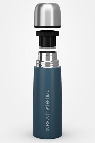 Decathlon ترمس Quechua سعة 0.4 لتر - أزرق بترولي داكن